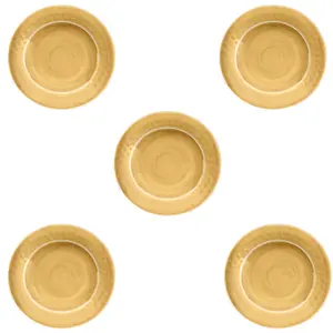 Purely Home Crackle Gold Melamine Side Plates - Set of 5