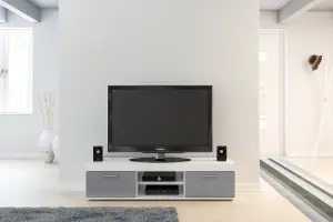 Birlea Edgeware TV Unit White & Grey