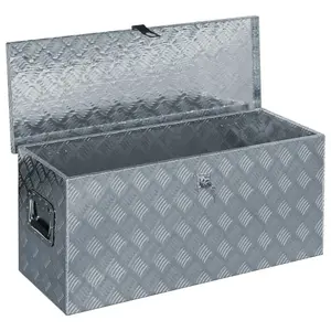 Berkfield Aluminium Box 90.5x35x40 cm Silver