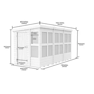 DIY Sheds 12x6 Pent Potting Shed (12ft x 6ft) 12 x 6