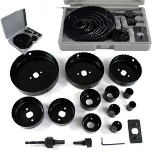 16Pc Holesaw Set Cutting Kit Wood Metal Alloys Heavy Duty In Case 19-127Mm