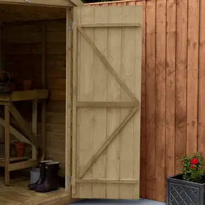 4 ft. W x 6 ft. D Solid Wood Garden Shed