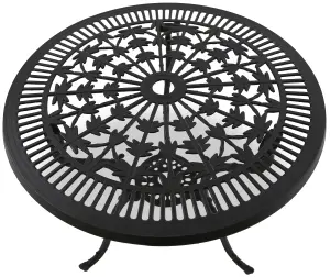 Centurion Supports TABREEZ Black Garden and Patio Cast Aluminium Bistro Table