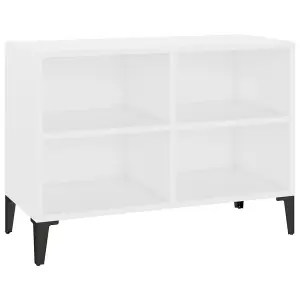 Berkfield TV Cabinet with Metal Legs White 69.5x30x50 cm