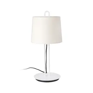 Luminosa Montreal Table Lamp Round Tapered White, E27