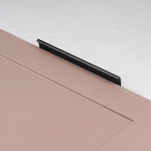 200mm Matt Black Profile Edge Cabinet Pull Cupboard Door Drawer Wardrobe Furniture