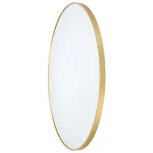 Sasheer - Round Framed Wall Mounted Mirror Gold / 60cm H x 60cm W