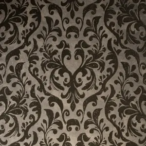 Galerie Urban Classics Dark Brown Mayfair Flocked Damask Wallpaper Roll