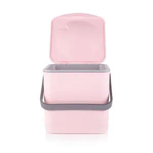 Plastic Manual Lift Recycling Bin - 3.5L Pink