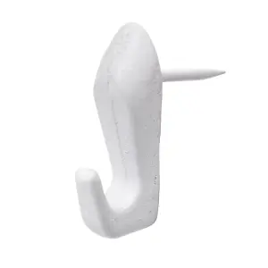 Corefix Barb Wall Hook. White Finish. 4pk