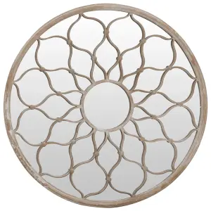 Berkfield Mirror Sand 40x3 cm Iron Round for Indoor Use