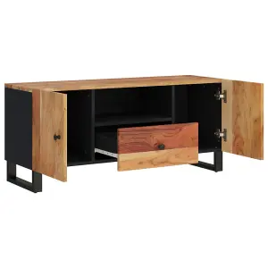 Berkfield TV Cabinet 105x33.5x46 cm Solid Wood Acacia&Engineered Wood