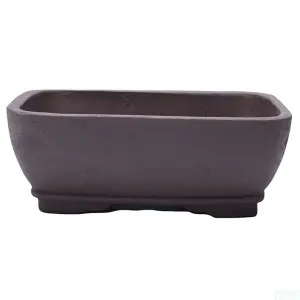 Unglazed Bonsai Pot Rectangle - 26cm x 19cm x 8cm - YB1133