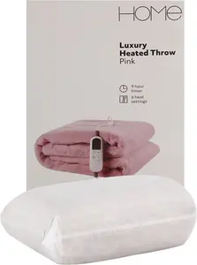 Home Pink Heated Throw