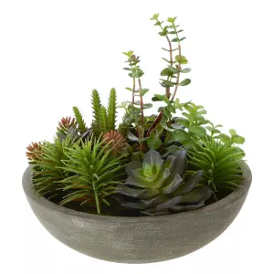 Fiori Stone Effect Pot Mixed Succulent Artificial Plant Foliage