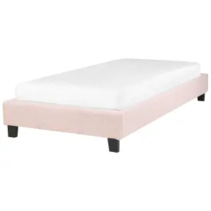 Boucle EU Single Bed Light Pink ROANNE