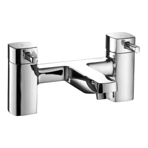 Chrome Square Hero Basin & Bath Filler Tap Pack Modern