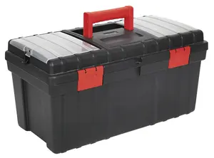 Sealey Tool Box 19" Tool Case Caddy Box 490mm with Tote Tray AP490