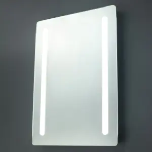 Litecraft Leith Chrome LED Bathroom Mirror Wall Light with Shaving Socket