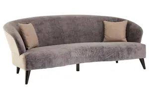 Interiors by Premier Reine Grey Velvet 3 Seat Sofa