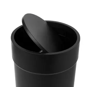 TOUCH Umbra Touch Trash Can with Lid, 1.6 Gallon (6L) Black