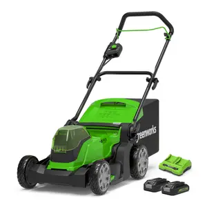 Greenworks Tools 48V (2 x 24V) 41cm (16") Lawnmower includes 2 x 24V 2Ah Batteries & 2Ah charger