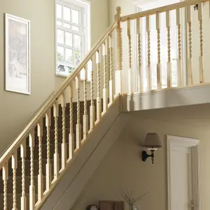 Cambridge Pine Rope Twist Stair Newel Post (H) 1500mm (W) 90mm (D) 90mm