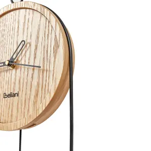 Beliani Retro Wall Clock SIERRE Light Wood