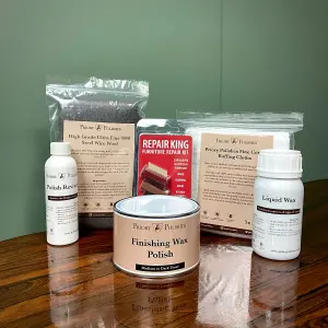 Priory Polishes Antique Furniture Polishing Restoration Kit, Medium to Dark Woods