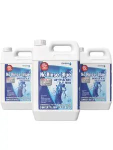 No-Rinse Blue Caravan Toilet Fluid, Blue Toilet Fluid 4 x 5 Litres