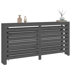 Berkfield Radiator Cover Grey 169x19x84 cm Solid Wood Pine