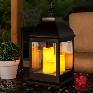 Sunjoy Classic Black 50CM Outdoor Battery Powered Lantern