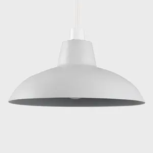 ValueLights Civic Retro Style Matt Grey Easy Fit Ceiling Pendant Light Shade