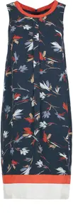 Women's Blue Summer Breeze Floral Viscose Dress | Small | Conquista