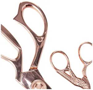 Scissors: Gift Set: Dressmaking (20cm) and Embroidery (9.5cm): Rose Gold