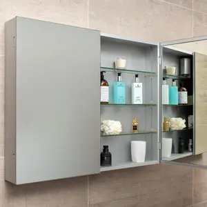 Marvel Bathroom Double Mirrored Wall Cabinet (H)703mm (W)900mm