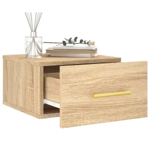 Berkfield Wall-mounted Bedside Cabinets 2 pcs Sonoma Oak 35x35x20 cm