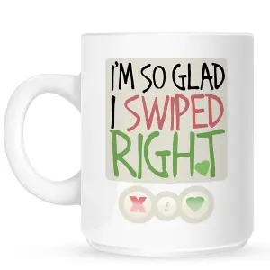 Grindstore Im So Glad I Swiped Right Mug White (One Size)