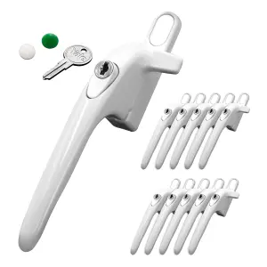 Yale Virage Cockspur Window Handle (10 Pack) - White, Left, 21mm