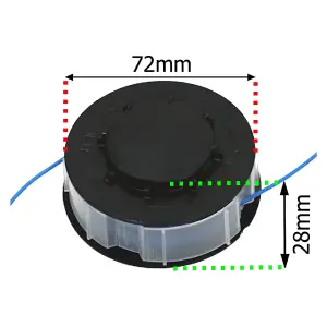 SPARES2GO 9m Line & Spool compatible with Gardenline GLR451 Strimmer Trimmer