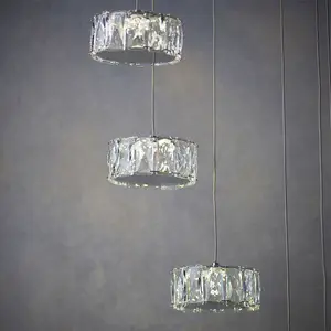 Multi Light Ceiling Pendant 16 Bulb Chrome & Crystal Glass Chandelier Lamp