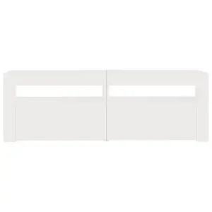 vidaXL TV Cabinet with LED Lights White 120x35x40 cm