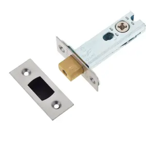 AFIT Satin Stainless Steel Bolt Through Tubular Deadbolt Fire Rated - 64mm Case 44mm Backset