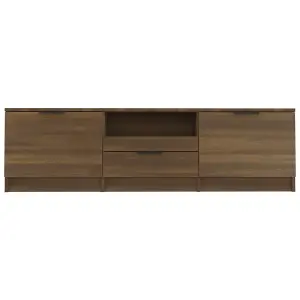 Berkfield TV Cabinet Brown Oak 140x35x40 cm Engineered Wood