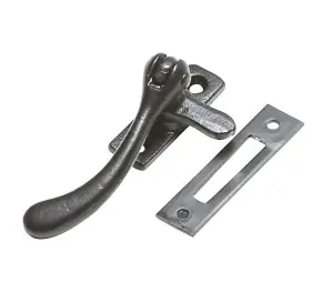 Kirkpatrick Gentle Curve Fastener with Mortice Plate - Black (3365)