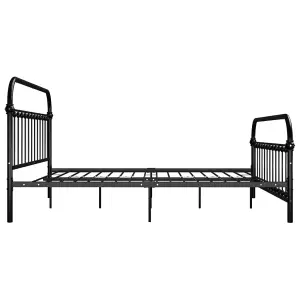 Berkfield Bed Frame Black Metal 180x200 cm 6FT Super King