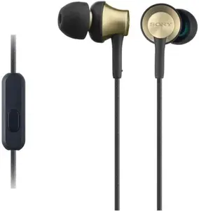 Sony MDR-EX650AP Premium Wired Earphones With Brass Housing, Neodymium Dynamic Drivers, Smartphone Mic And Control - Black/Gold