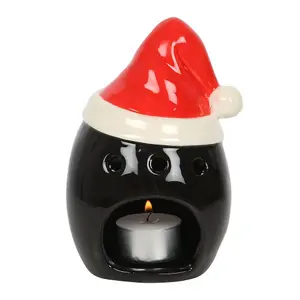 Something Different Seasons Creepings Skull Christmas Tealight Holder Black/Red/White (One Size)