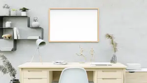 ALLboards Whiteboard dry erase magnetic surface wooden natural frame 200x100cm