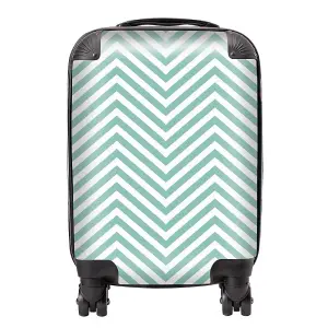 Geometric Chevron Pattern Suitcase - Mini Cabin